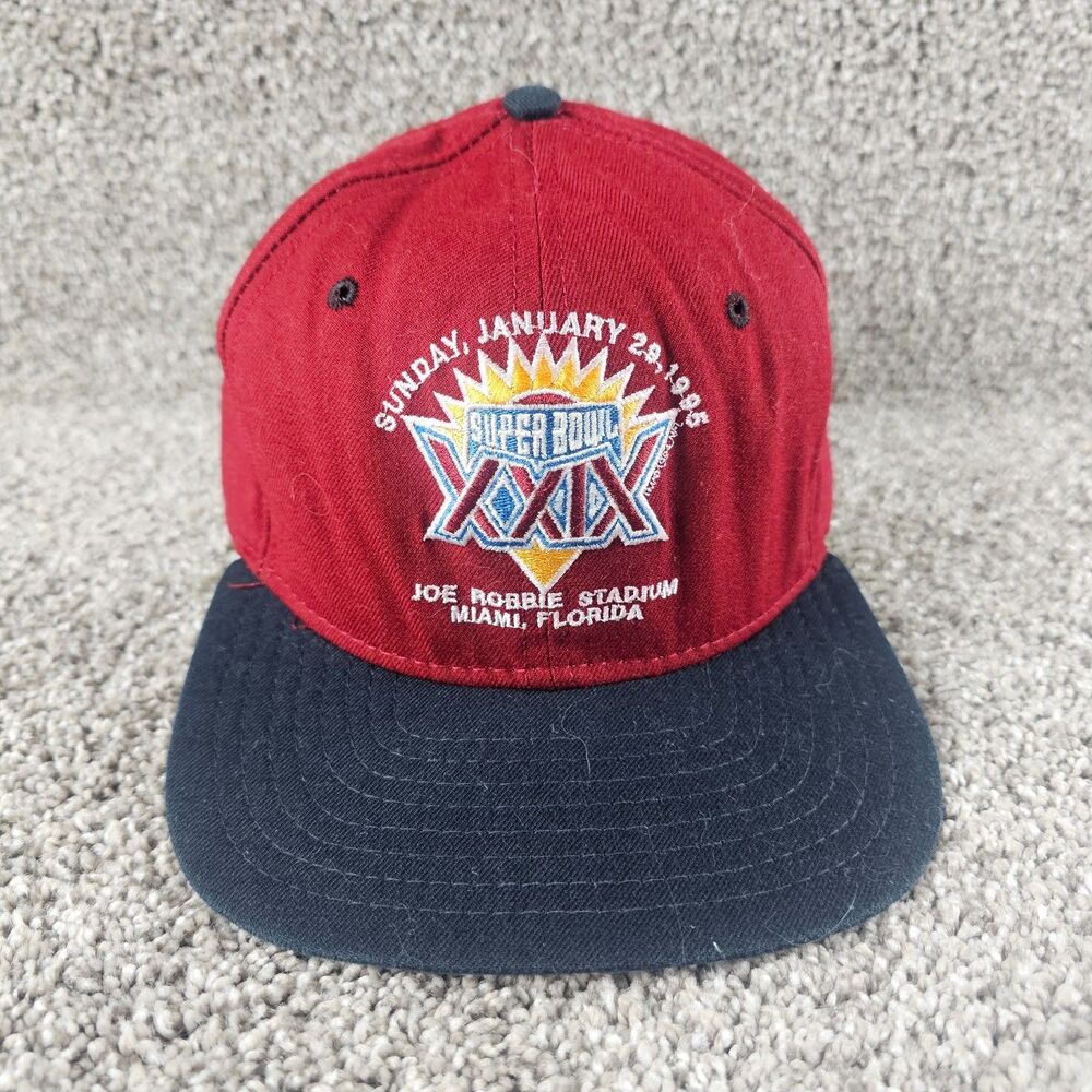 Vintage San Francisco 49ers Hat Cap Snap Back New Era Red Wool Superbowl XXIX 29